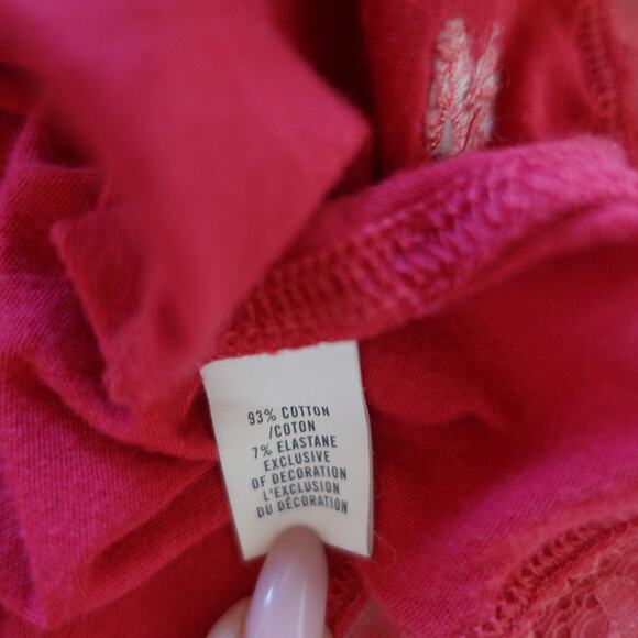 Vintage Y2K Abercrombie & Fitch Tank Top Medium Pink Lace Babydoll Cami 2000s - Picture 8 of 9